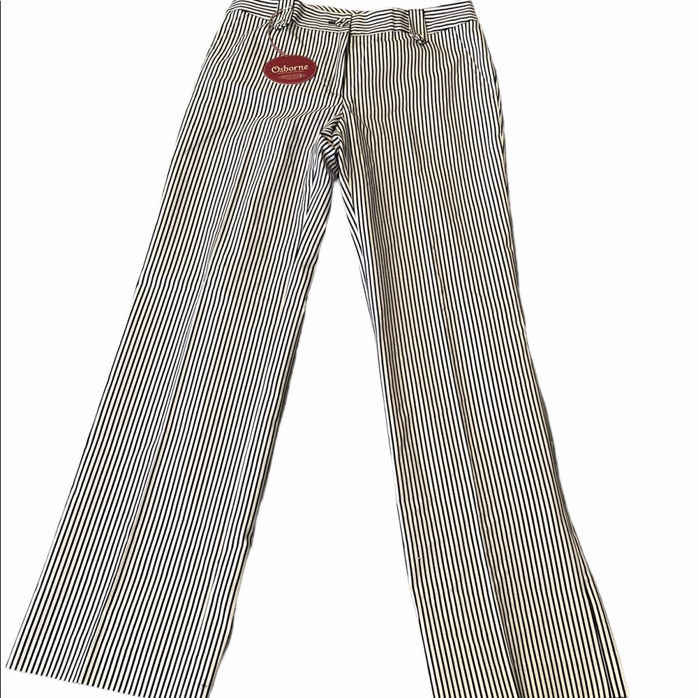 NWT Osborne Blue Stripe Sailor type pants. Size 8